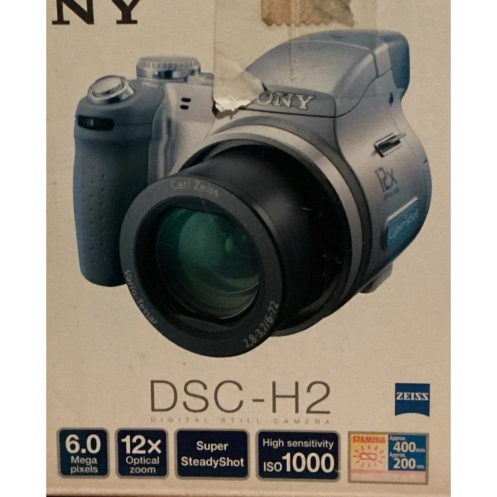 Sony Cyber-shot DSC-H2 6.0MP Digital Camera 12x Optical Zoom In Original Box